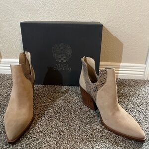 Vince Camuto Beige Ankle Boots for Women